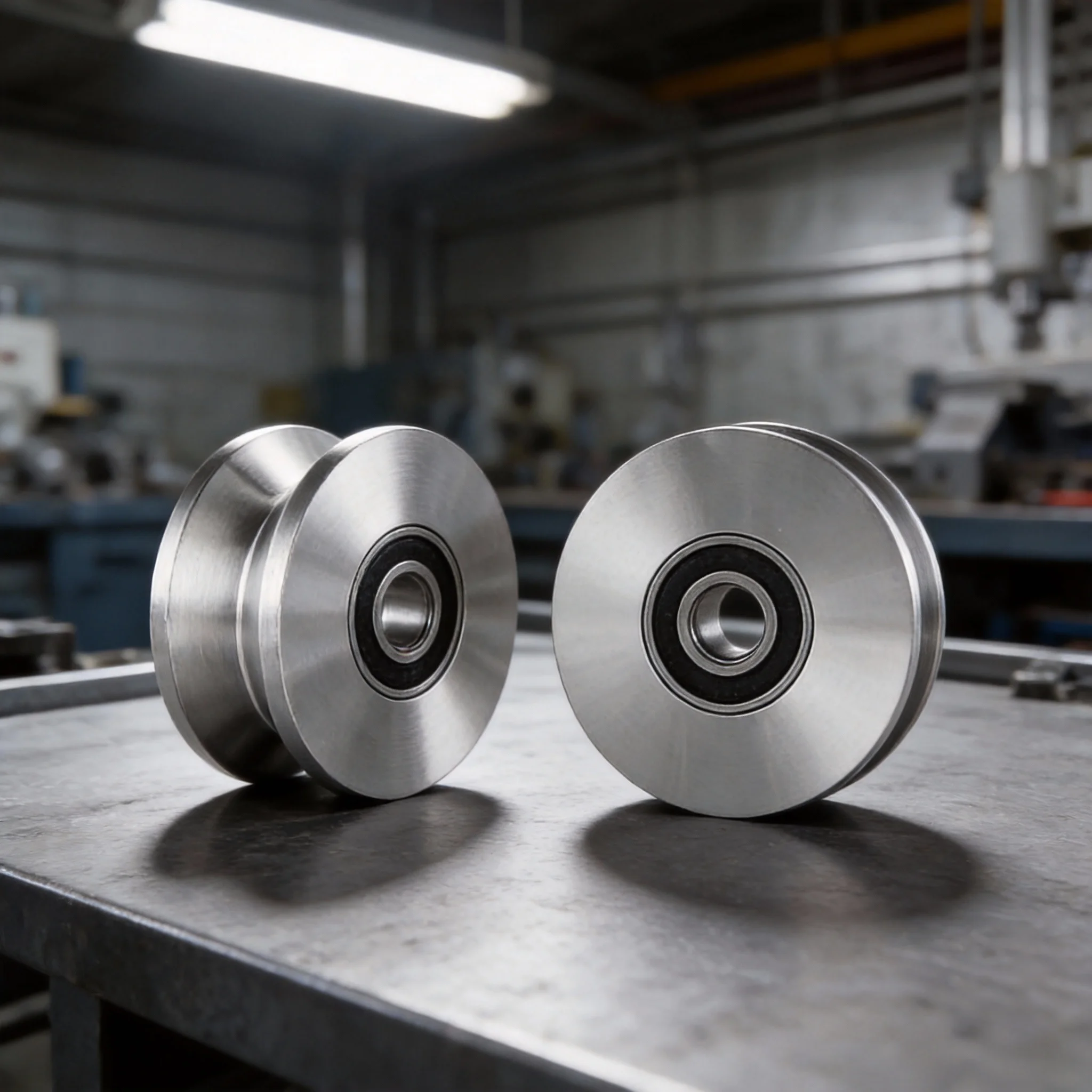 

304 Double Bearing Pulley Caster For Smooth Sliding Door Lift Main Body Bracket Doors Wheel Aluminum Rail Runners Hardware