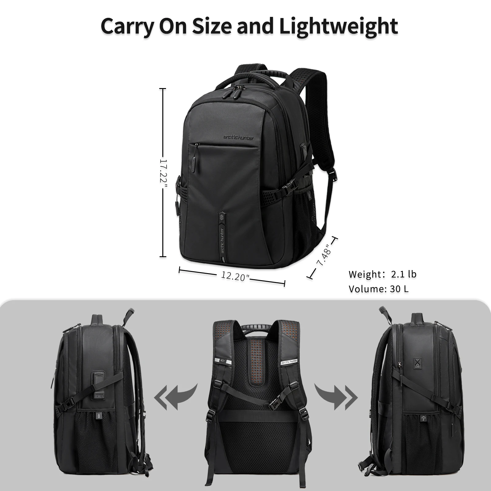 ARCTIC HUNTER Outdoor Climbing Backpack for Men Women Light Large Capacity Man Bags Hiking Bagpack Travel Schoolbag Mochila Male