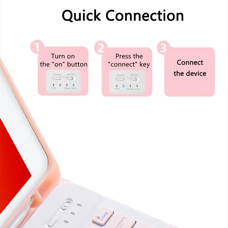 Casing iPad Generasi ke-11 11 Inci A16 2025, Keyboard Tablet Bluetooth Penutup Untuk Apple iPad 11th A16 2025 Stand Shell Funda