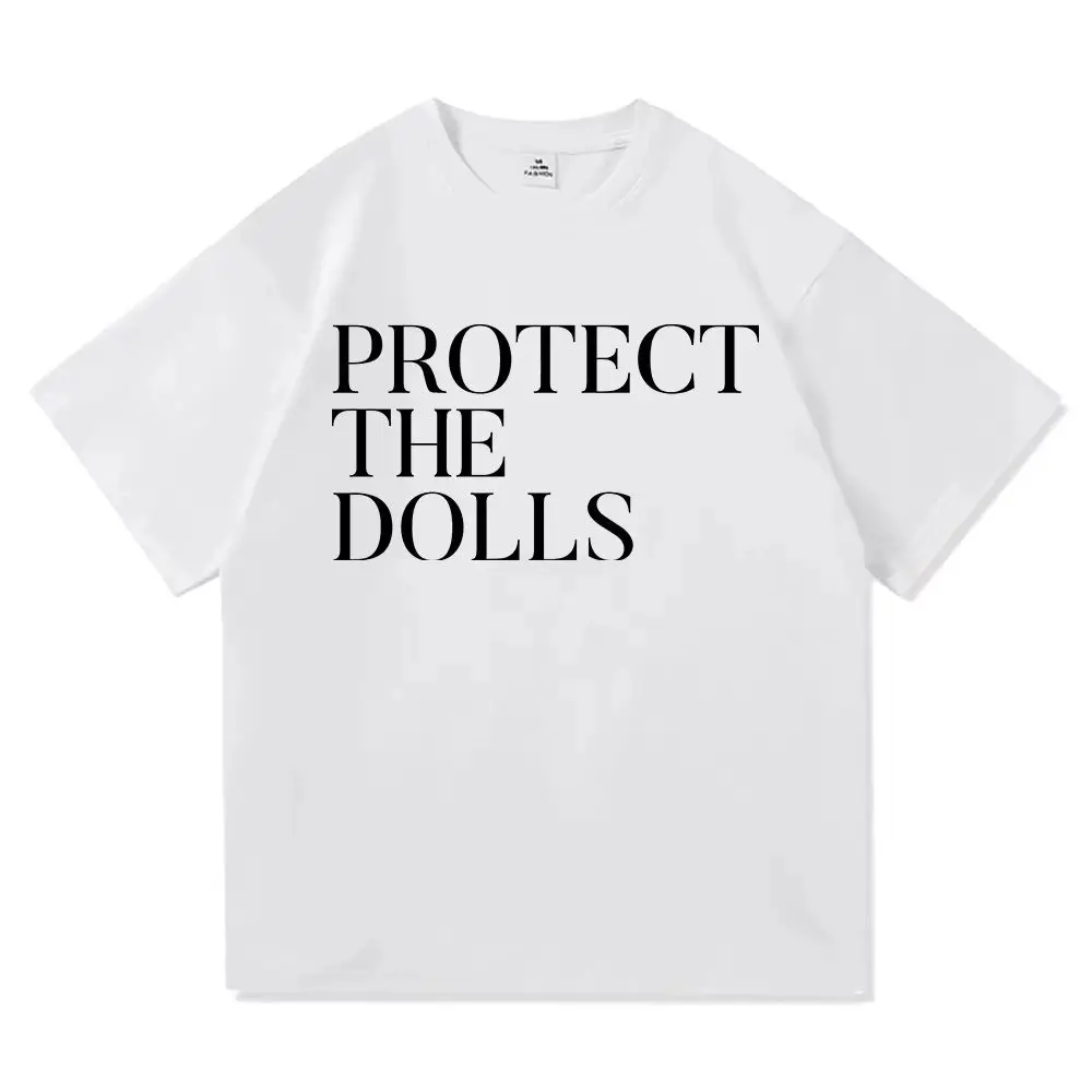 Harajuku Shirt Protect The Dolls Troye Sivan Same Style Public Welfare O-neck Casual Loose Short Sleeve Printr Streetwear Unisex