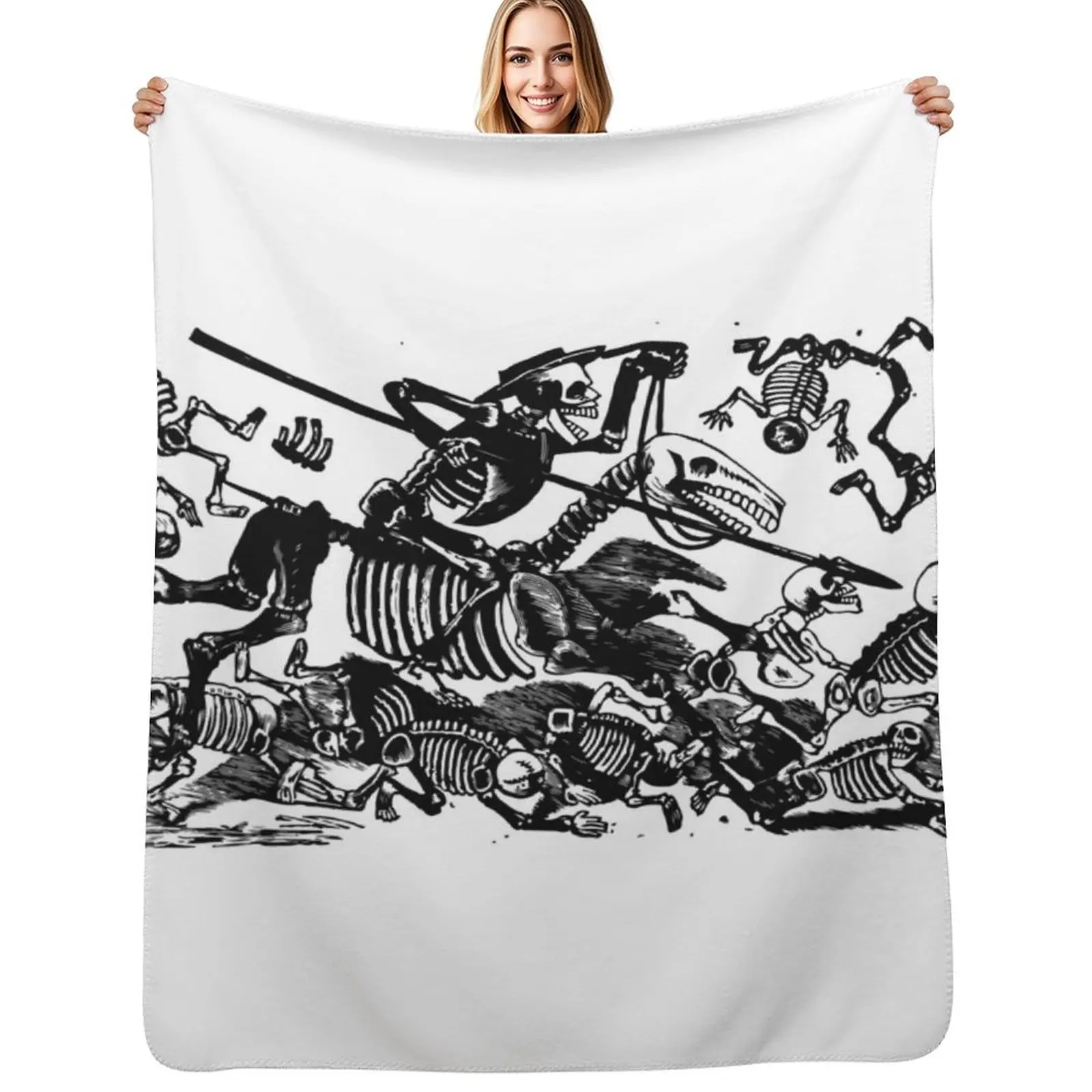 La Calaveras de Don Quijote de José Posada, Manta para Todas las Estaciones, Suave y Ligera para el Hogar