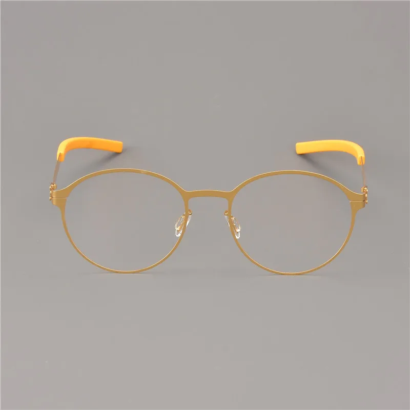 

New retro small round trendy and fashionable screw free ultra light eyeglass frame