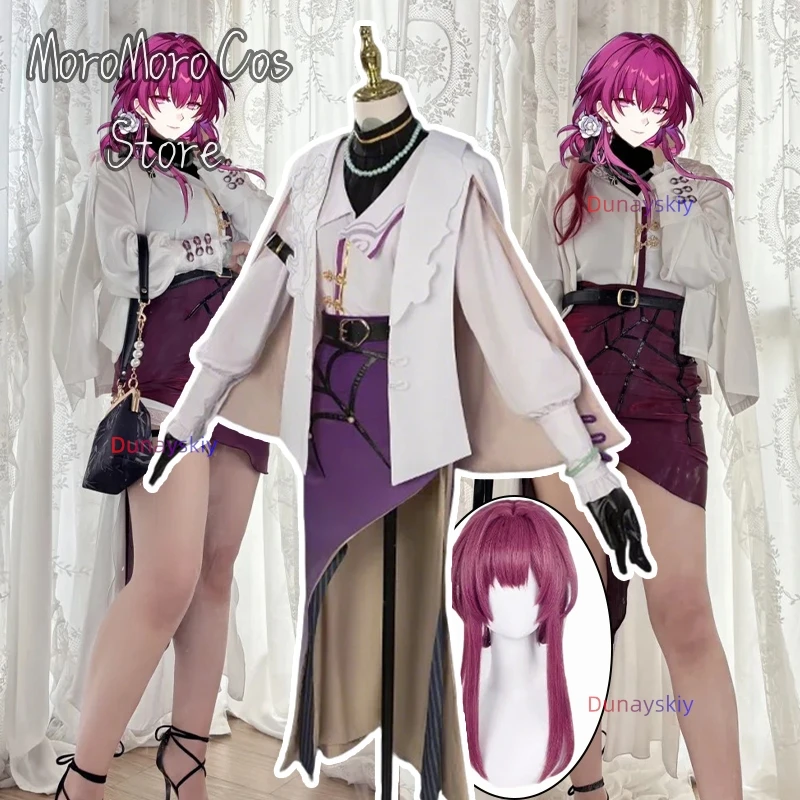 

Honkai: Star Rail Kafka 코스프레 Costume Sexy Hip Wrap Skirt 3xl Women's Dresses Lolita Skirt Anime Outfits Wig Shoes Prop Suits