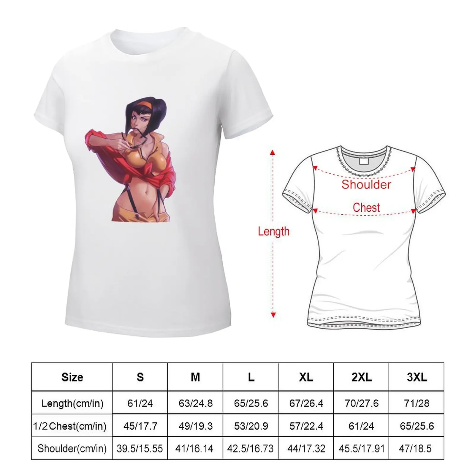 Faye Valentine T-shirt Short sleeve tee female hippie clothes white t shirts for Women