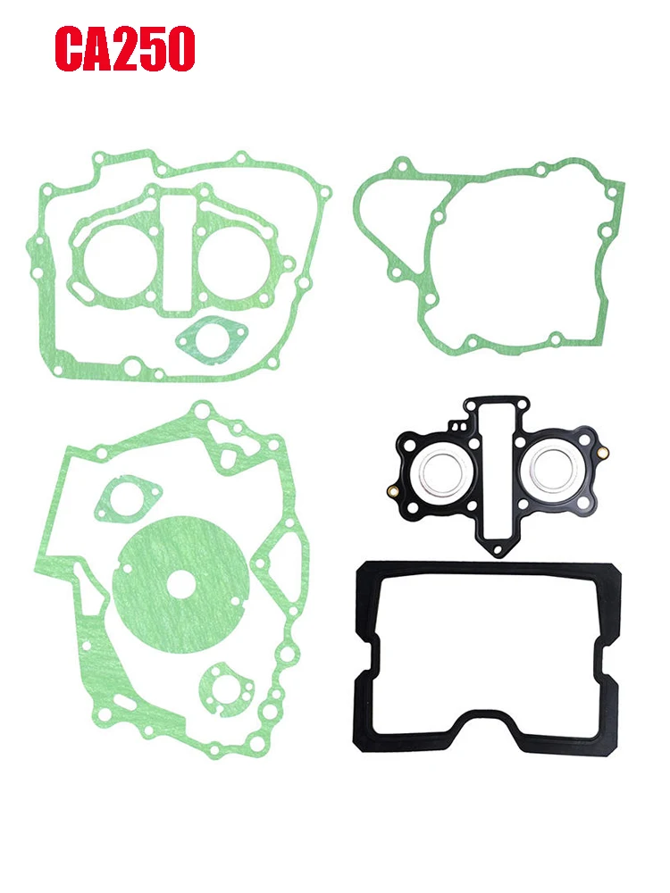 Motorcycle Full Gaskets Kit for Honda Sundiro Qjmotor for CA250 QJ250 DD250 CB250 CMX250 Engine Accessories of Crankcase Gasket