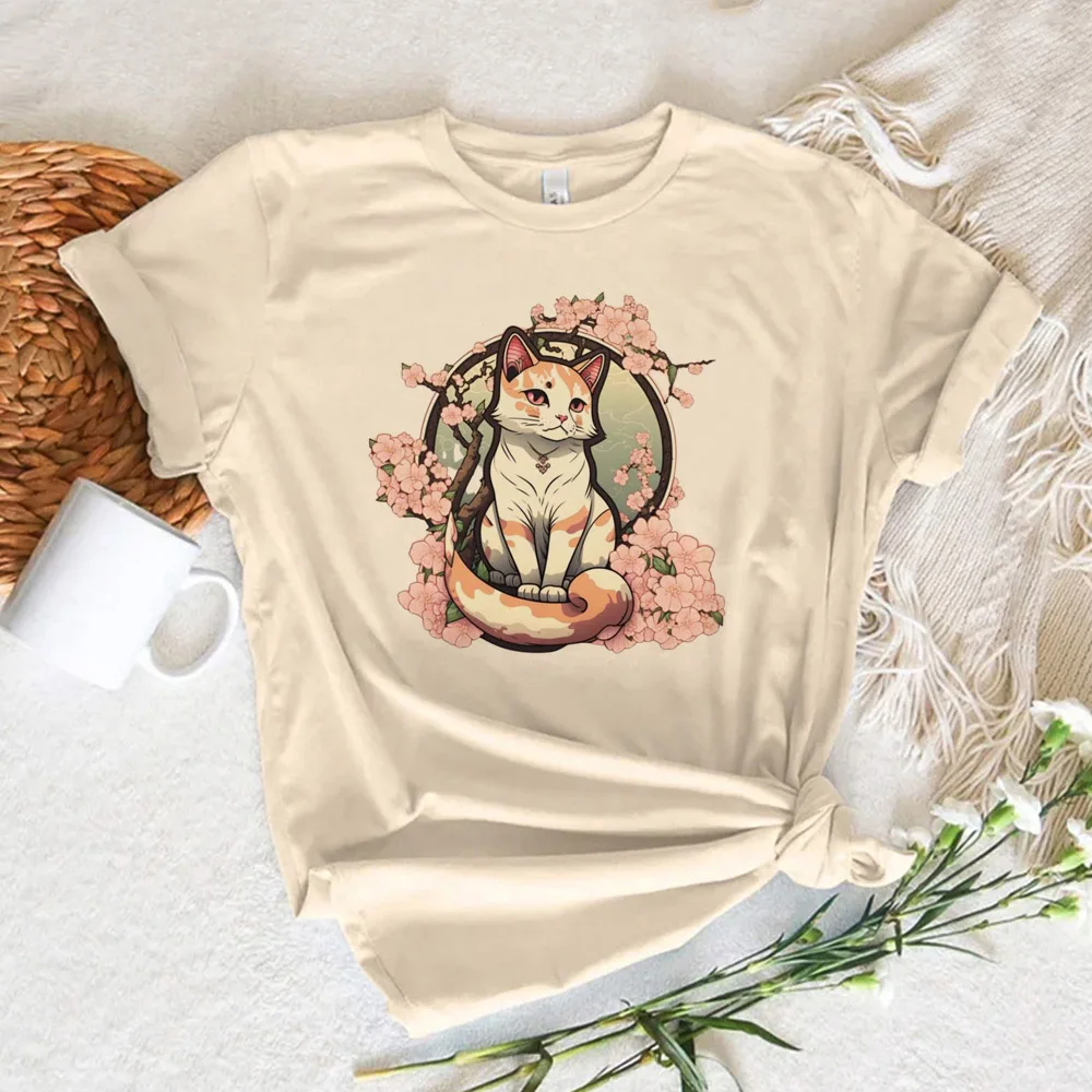 

Cute Cat Tee women funny graphic Tee girl harajuku clothes