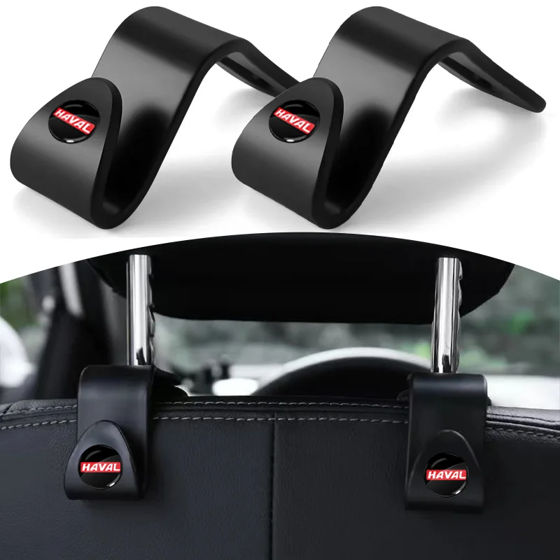 2 Pcs Portable Car Seat Backrest Hooks Car Seat Headrest Hook For Haval H2 H5 H6 H7 H9 2020 2018 2017 2021 H3 2012 F7 F7X Goods