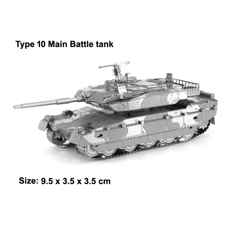 DIY Mini 3D Metal Jigsaw Puzzle Model Scorpion Tank Chieftain Tank Sherman T34 Tank Tiger Tank assemble Puzzles For Adult Toys