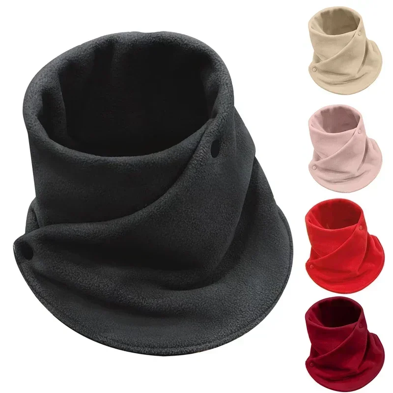 Winter Fleece Neck Scarf Thickened Warmth Autumn Neck Sleeve Men Scarf Women\'s Scarves Plush Double Layer Neckerchief Scarf Ring