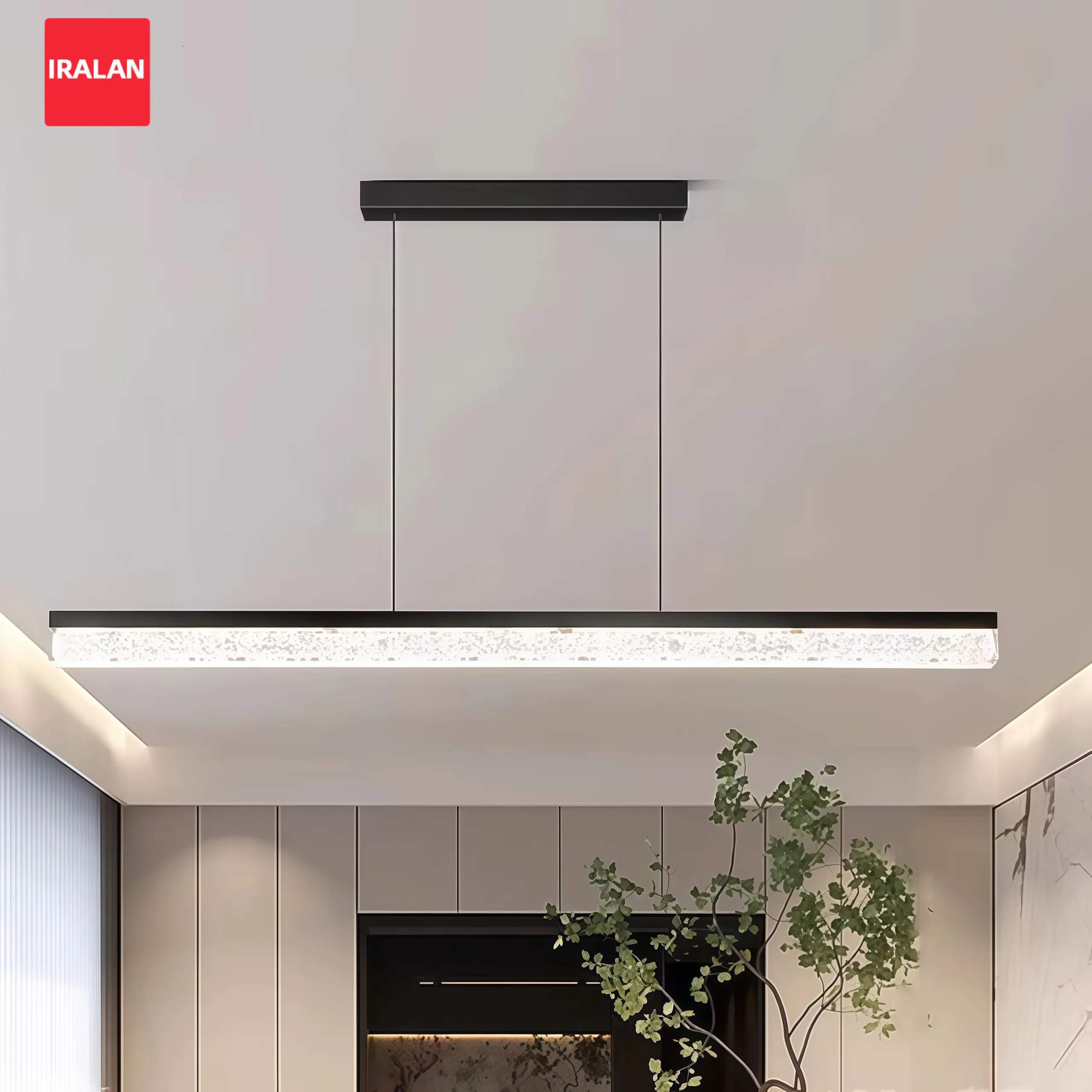 100CM Textured Crystal Chandelier Minimalist Premium Feel Pendant Light Restaurant Bar Island Counter Decoration Hanging Light