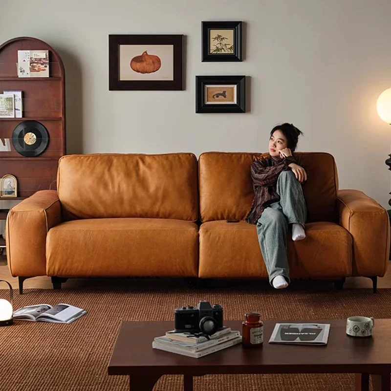 Designer Electric Multifunctional Sofa Double Adjustable Luxury Multifunctional Sofa Leather Minimalist Divano Unique Furniture