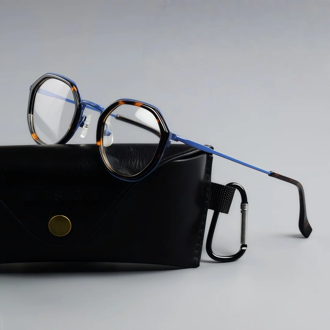 

BETSION Vintage Polygon Acetate Titanium Eyeglasses Frame Man Women Retro Optical Glasses For Prescription Lenses