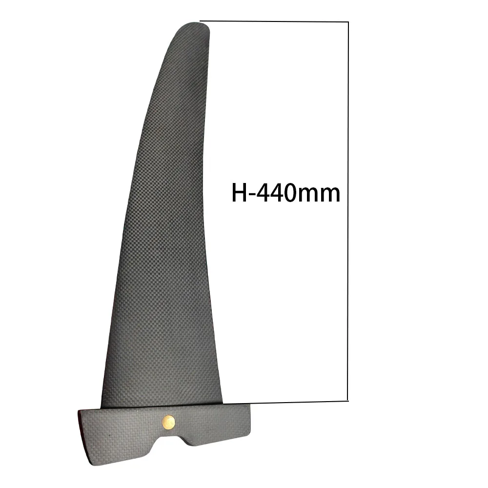 44CM G10 Longboard Surf Fin SUP Single Center Fin All-carbon Fin With Screw For DEEP Power Box Windsurf Kiteboards Fin