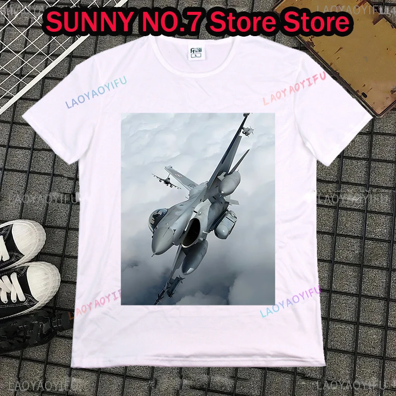 F-16 Fighting Falcon 18th Square US Air Force Men\'s Knit Short sleeved Casual Summer T-shirt