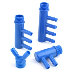 1/5 Pcs 1/2 Inch Male Thread Water Divider 9mm 3-Way 4-Way Aquarium Fish Tank Hose Connector Aquaculture Pagoda Water Separator
