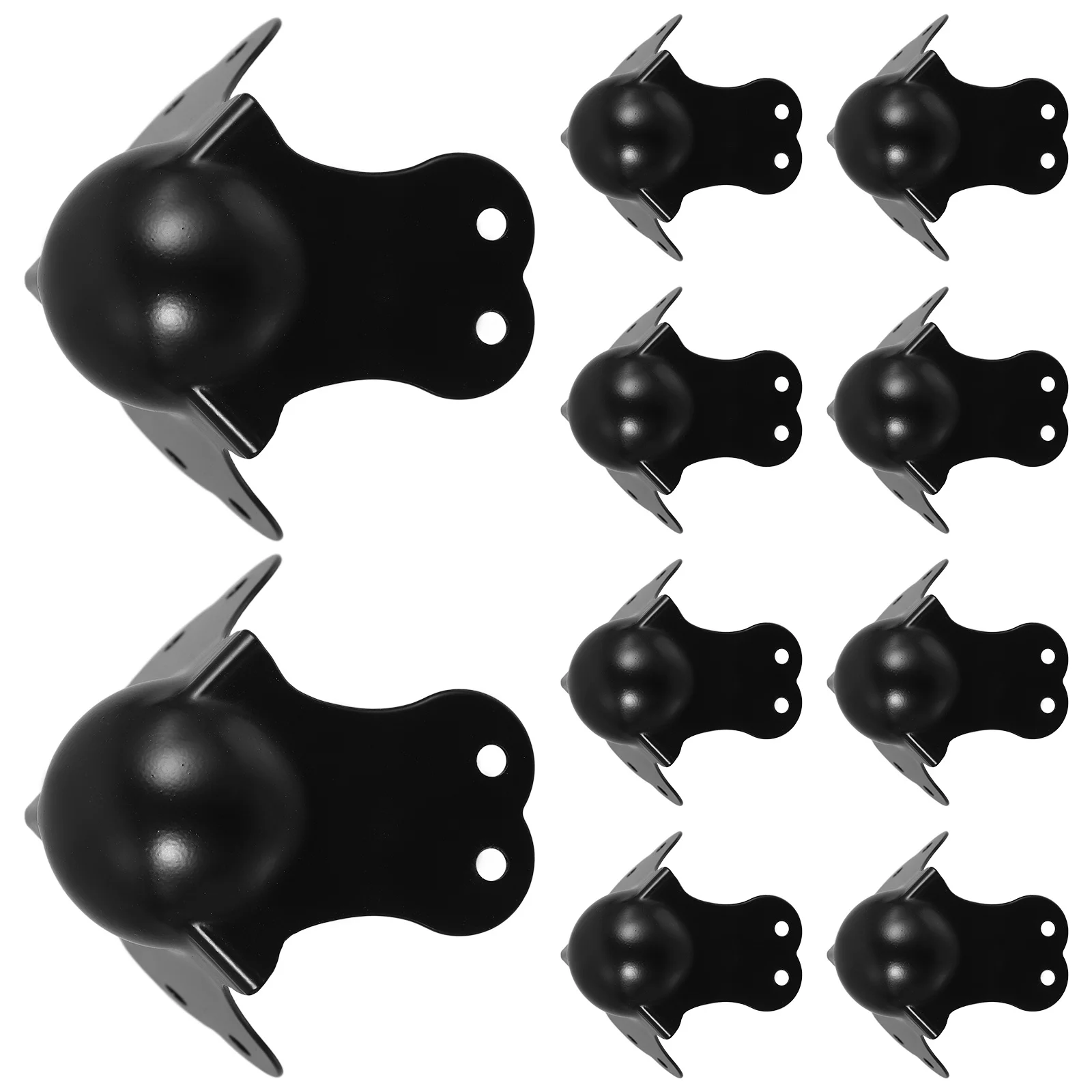 

10Pcs Chrome Plated Ball Corner Protectors Stage Lighting Flight Case Hardware Metal Box Edge Guards Cabinet Corner Metal