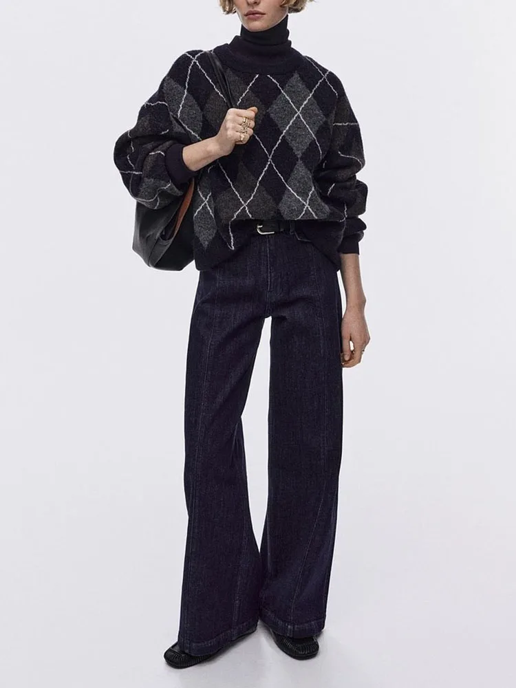 

Spring 2026 New Arrival Women's Faion High Waist Wide Leg Jeans Casual Sli Ele Match All Season Long Pants