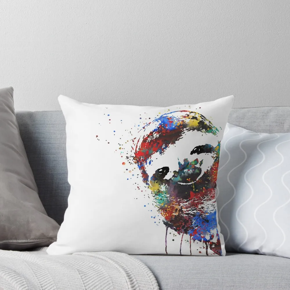 

Sloth peeking, sloth, watercolor sloth Throw Pillow ornamental pillows pillow pillowcase Pillow Covers Decorative