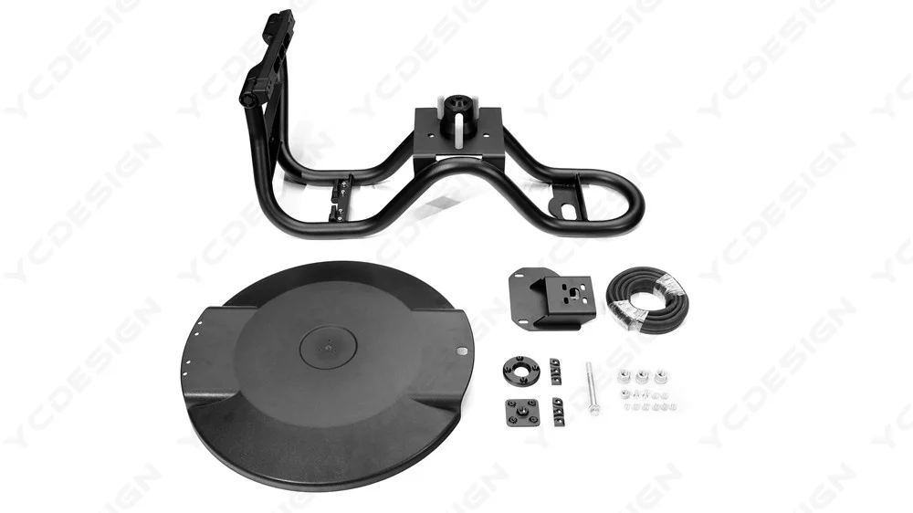 Dry Carbon Fiber Spare Wheel Tire Cover with Bracket Kit Fit For 2018-2026 G63 G Class W463A W464 W465 Rear Wheel Trim view 5