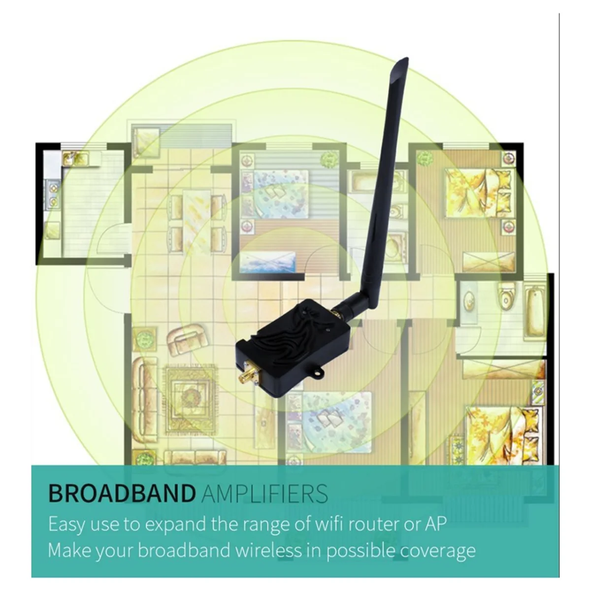 N88R 4W 4000mW 802.11b/G/N Wifi amplificador inalámbrico enrutador 2,4 Ghz WLAN ZigBee BT amplificador de señal con antena TDD (enchufe de la UE)