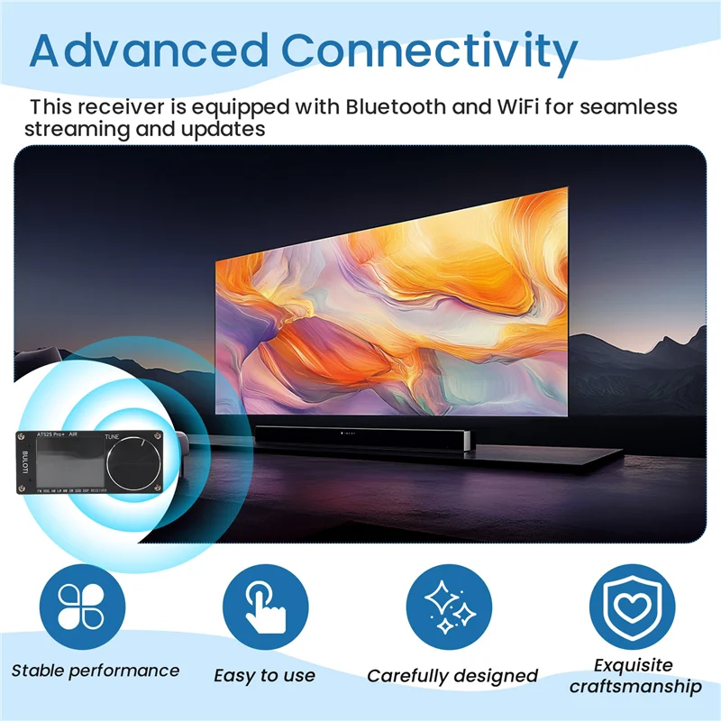 

-FDDT ATS25 Pro+ AIR Full Band Radio Receiver FM SW SSB MW LW AIR SDR Aviation Band Receiver Supports Bluetooth WIFI