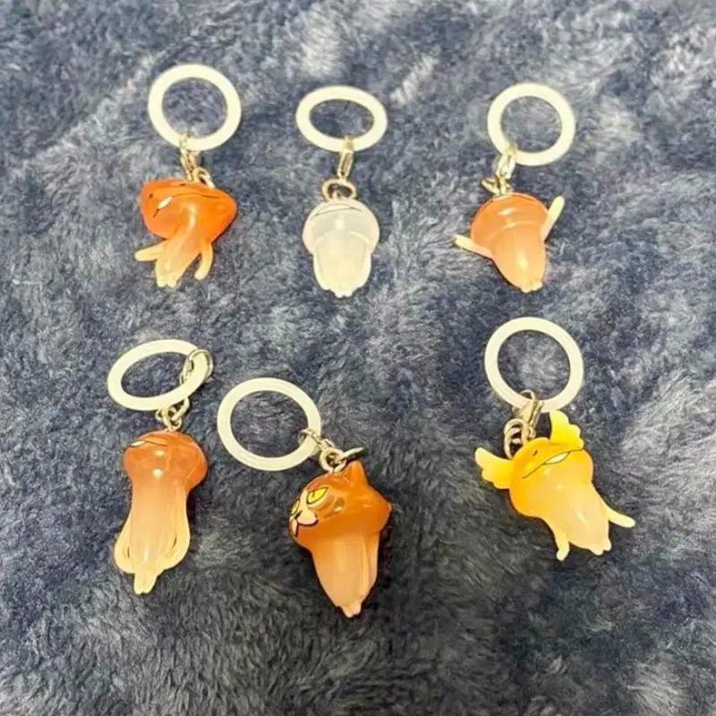 BANDAI Nameko Cultivation Mini Mascot Keychain Gacha Series 2 Glow In The Dark Collectible Bag Charm Pendant For Anime Fans