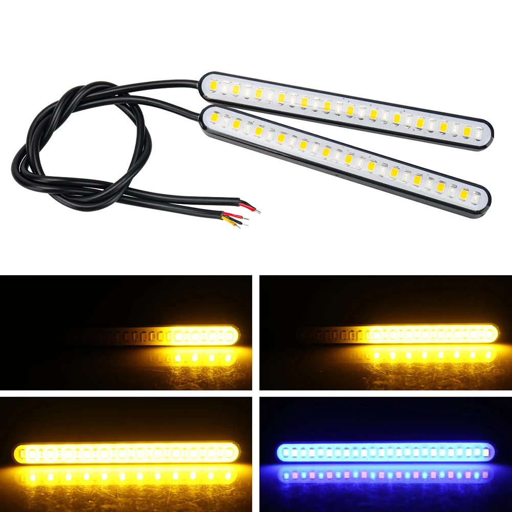 Dual Color Motorcycle LED Light Strip for Tail and Turn Signal Water Resistant Brake Light for Enhanced Visibility