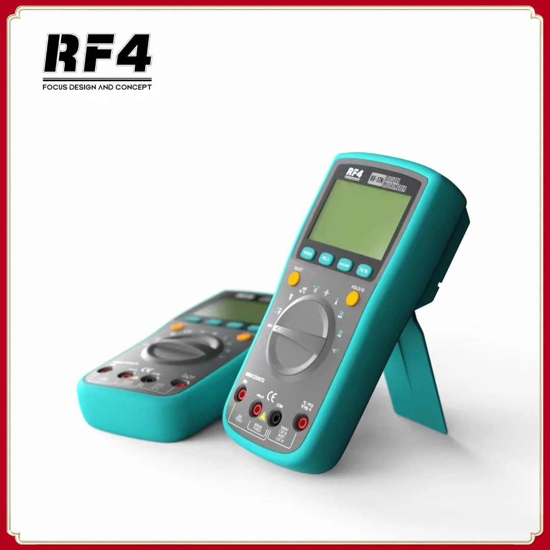 RF4 RF-17N Multifunctional Multimeter Digital Automate Testing Temperature Transistor Tester Esr Clamp Meter Multimeter