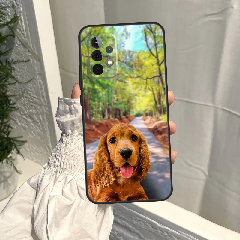 Capa Cocker Spaniel para Samsung Galaxy, Capa para A54, A34, A52, A21S, A12, A22, A32, A14, A13, A23, A33, A53, A73, A51, A71