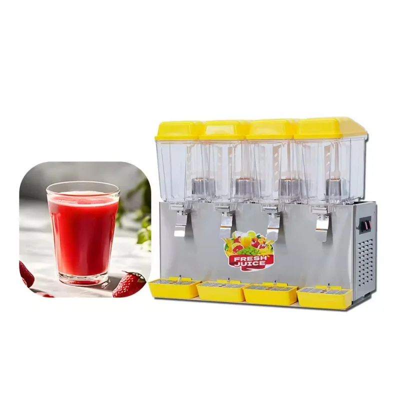 48L 64L Professional Fruit Juice Extractor Cold Drink Juice Dispenser Electroplated Plastic Commercial
