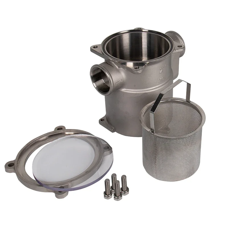 Boat Stainless Steel 316L Intake Sea Water Filter Strainer Marine Hardware