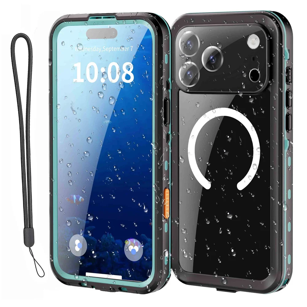 

IP68 Waterproof Case for iPhone 17 16 Pro Max 15 Plus 14 Pro 13Pro Full Sealed Protection DustProof Swimming Diving Magsafe Case