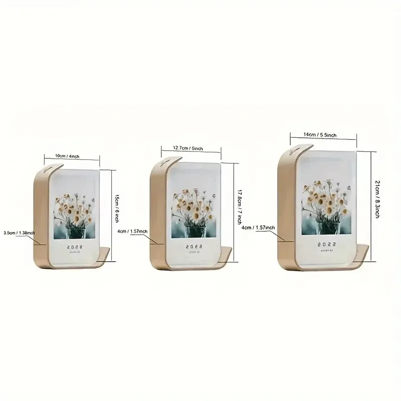 DIY Acrylic Wooden Photo Frame Herbarium Display Picture Frame With Hd Glass Sided Frame For Tabletop Display Home Decor