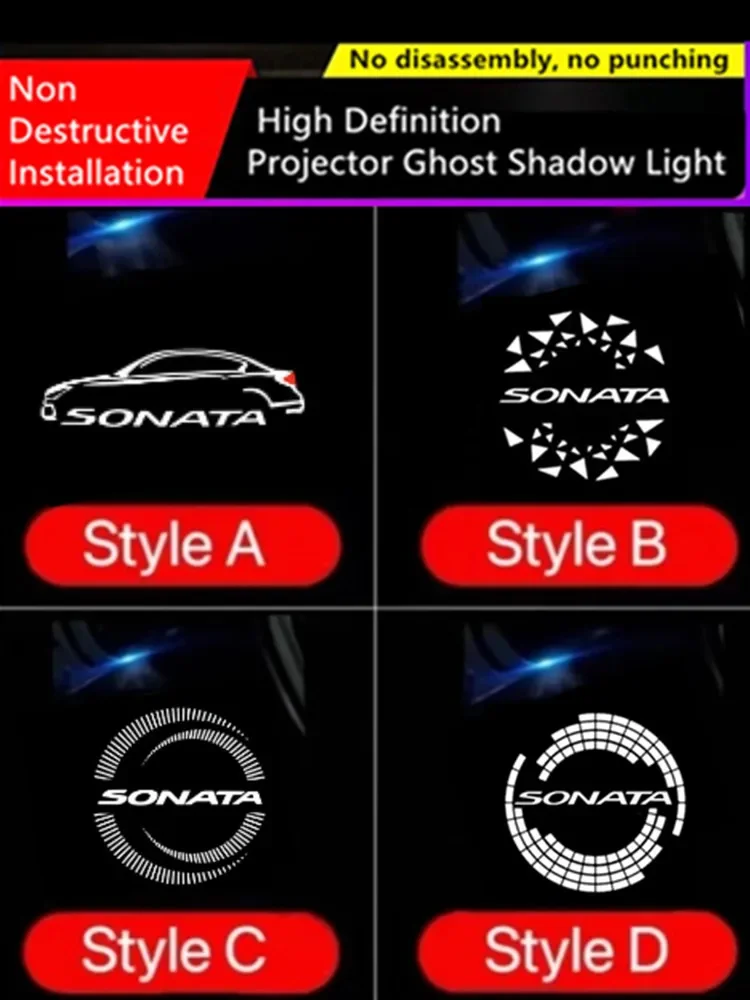 

LED Car Welcome Light Door Logo Projector Light For Hyundai SONATA VII (LF) 2015 2016-2019 Russi 2018-Now