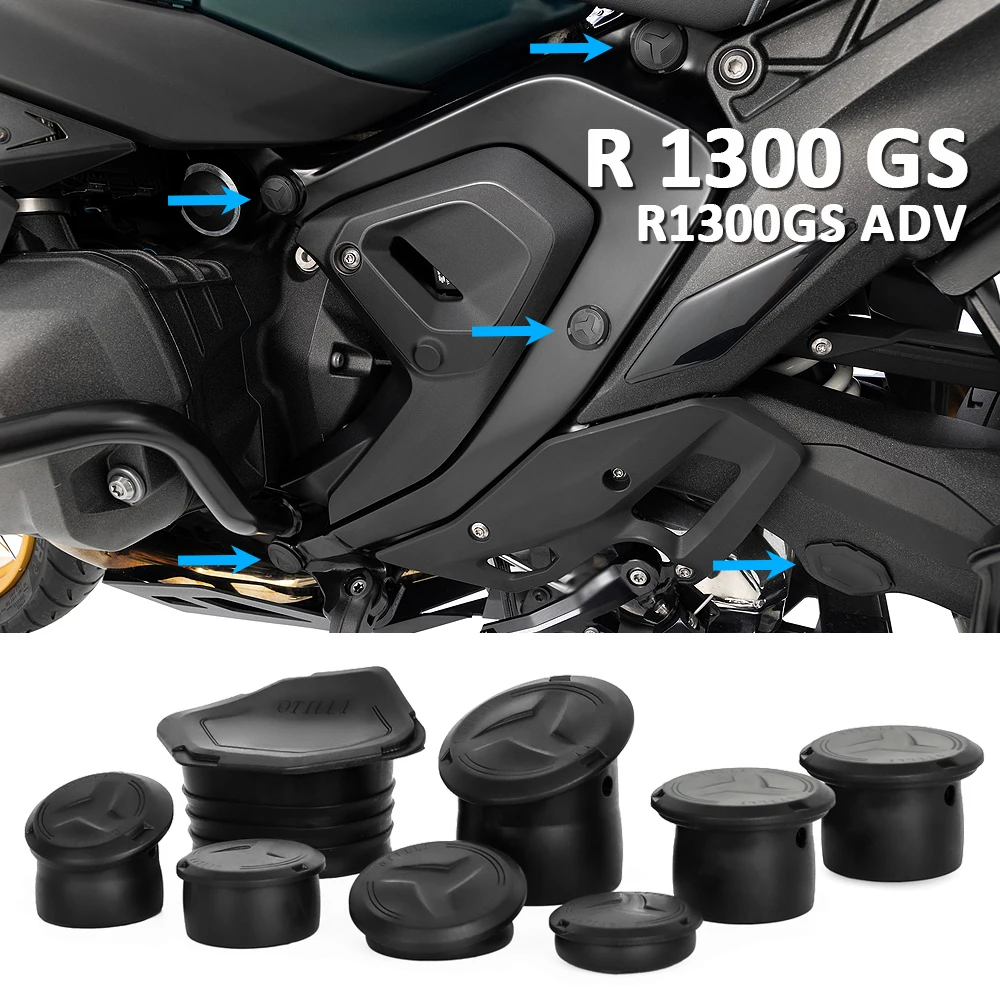 

New R1300GS 2023-2025 Frame Hole Cover Caps Plug Decorative Frame Cap Set Motorcycle For BMW R 1300 GS Adventure GS1300 R1300 GS