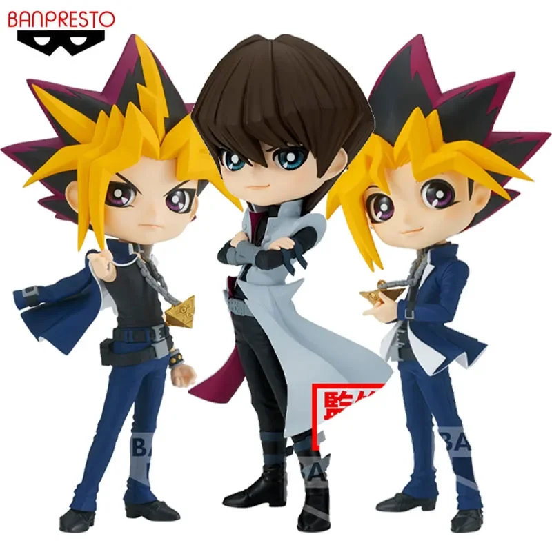 Banpresto Original Q posket Duel Monsters Anime Figure Kaiba Seto Yami Yugi Mutou Yuugi Action Figure Toys for Boys Kids Gifts