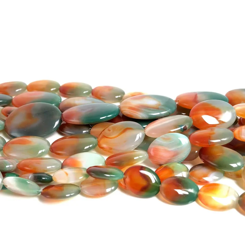 Onyx beads with 15X20mm oval stripe are available in a variety of colors for DIY charm bracelet and agat necklace jewelry making