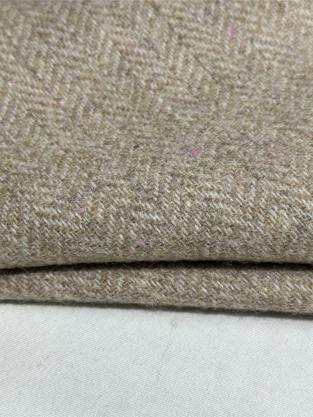 

Винтажная шерстяная ткань с узором «Фибон» для костюмов и пальто, с грубой текстурой, для рукоделия, декора дома, вырезания губчатых подушечек