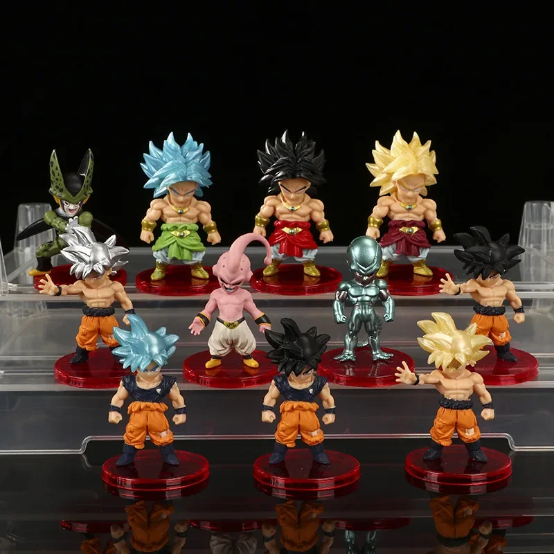 1 Uds. Estilo aleatorio Anime Dragon Ball Z modelo figura juguetes regalo Super Saiyan Goku Vegeta Trunks Majin Buu Frieza muñeca