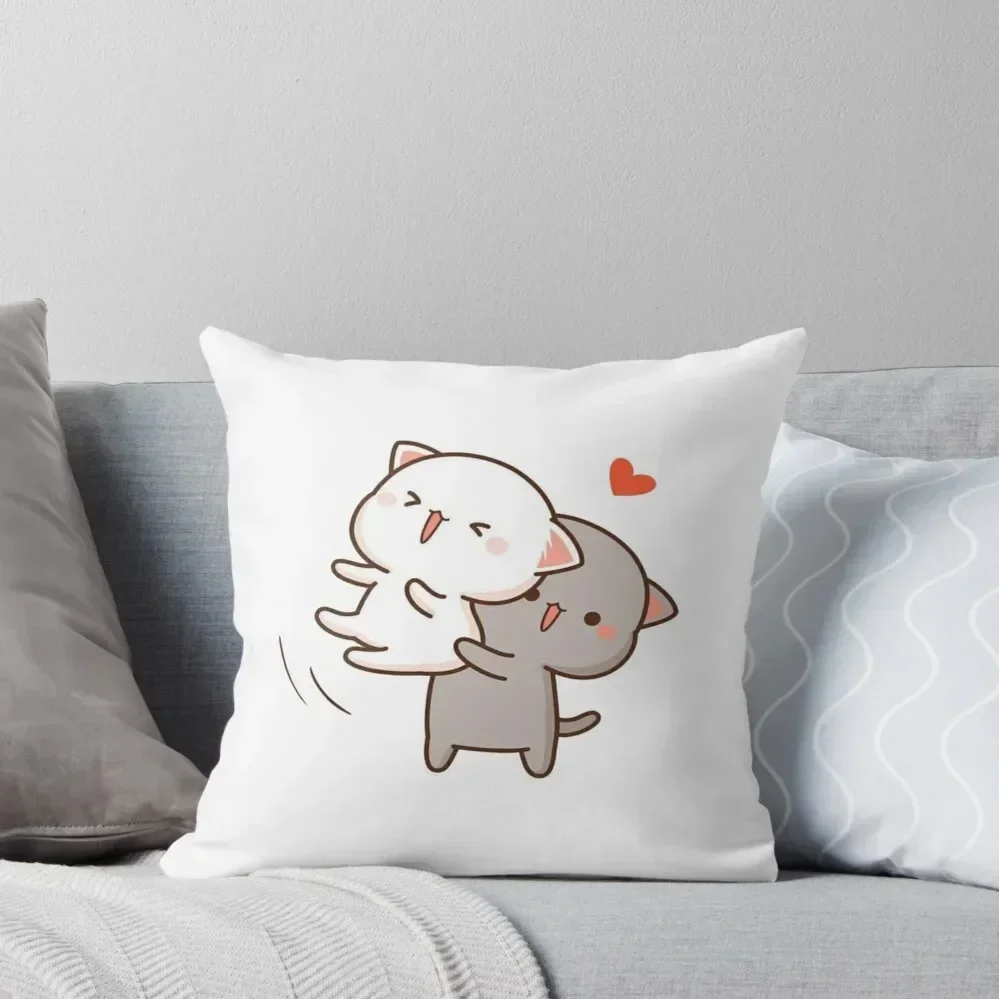 Mochi Peach Cat Throw Pillow Sofa Pillow Cover Anime pillow