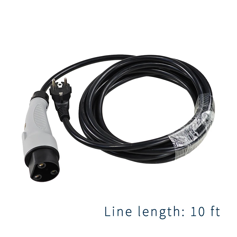 

Вилка для зарядки тележки для гольфа 10 футов для европейского стандарта переменного тока 110-220 В