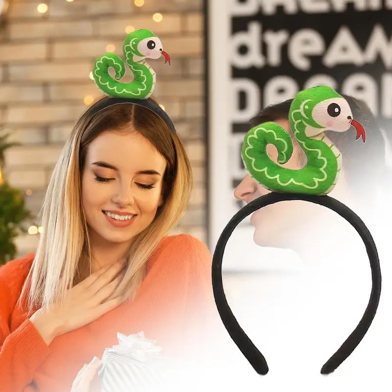 Creative Plush Snake Hairband 2025 Year Of The Animal Snake Headband New Year Eve Photo Props Hair Accessories