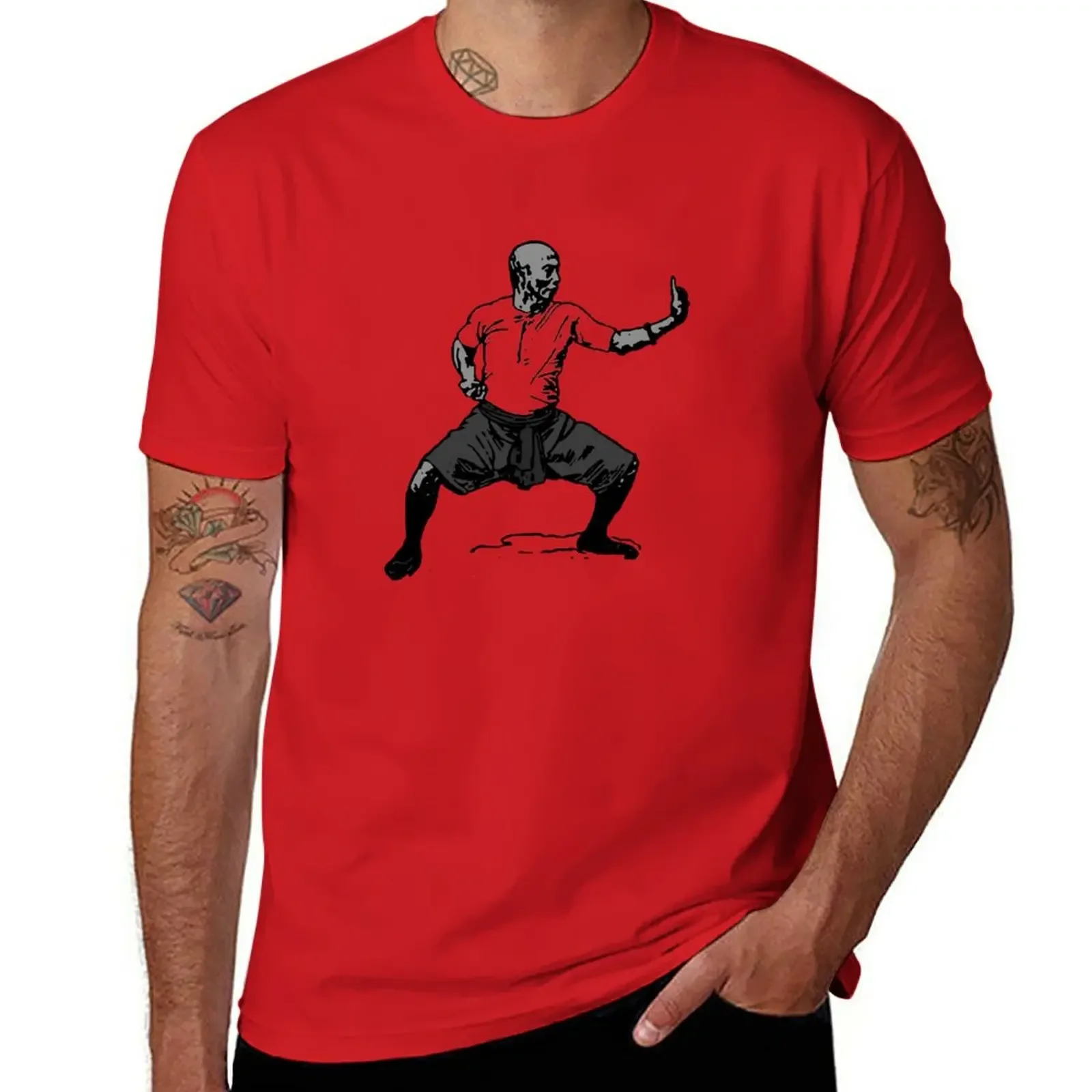 Old School Hung Gar Kung Fu Martial Arts Master T-Shirt korean fashion oversizeds blanks funny t shirts for men