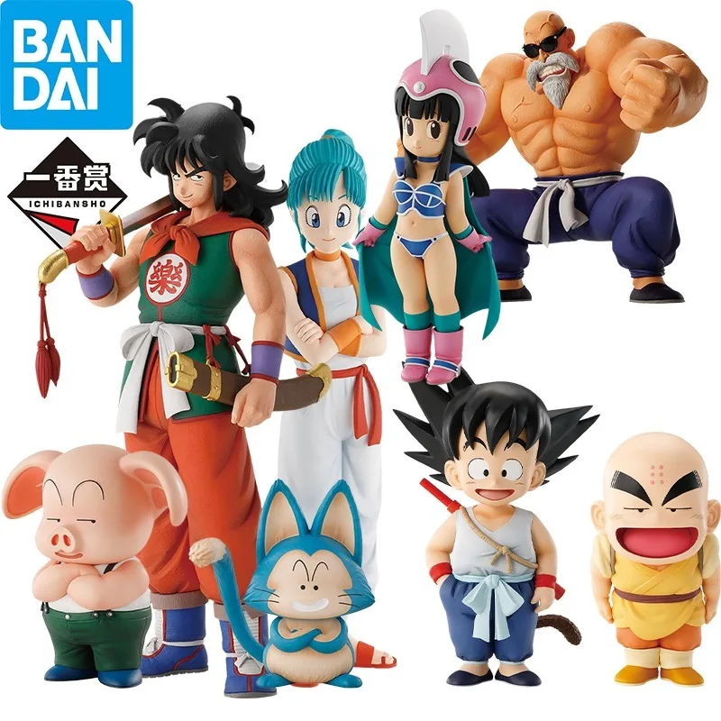 

In Stock Bandai Ichiban Kuji Dragonball EX Son Goku Training Figure Krillin Bulma Yamcha Puar Oolong Anime Action Model Toys Boy