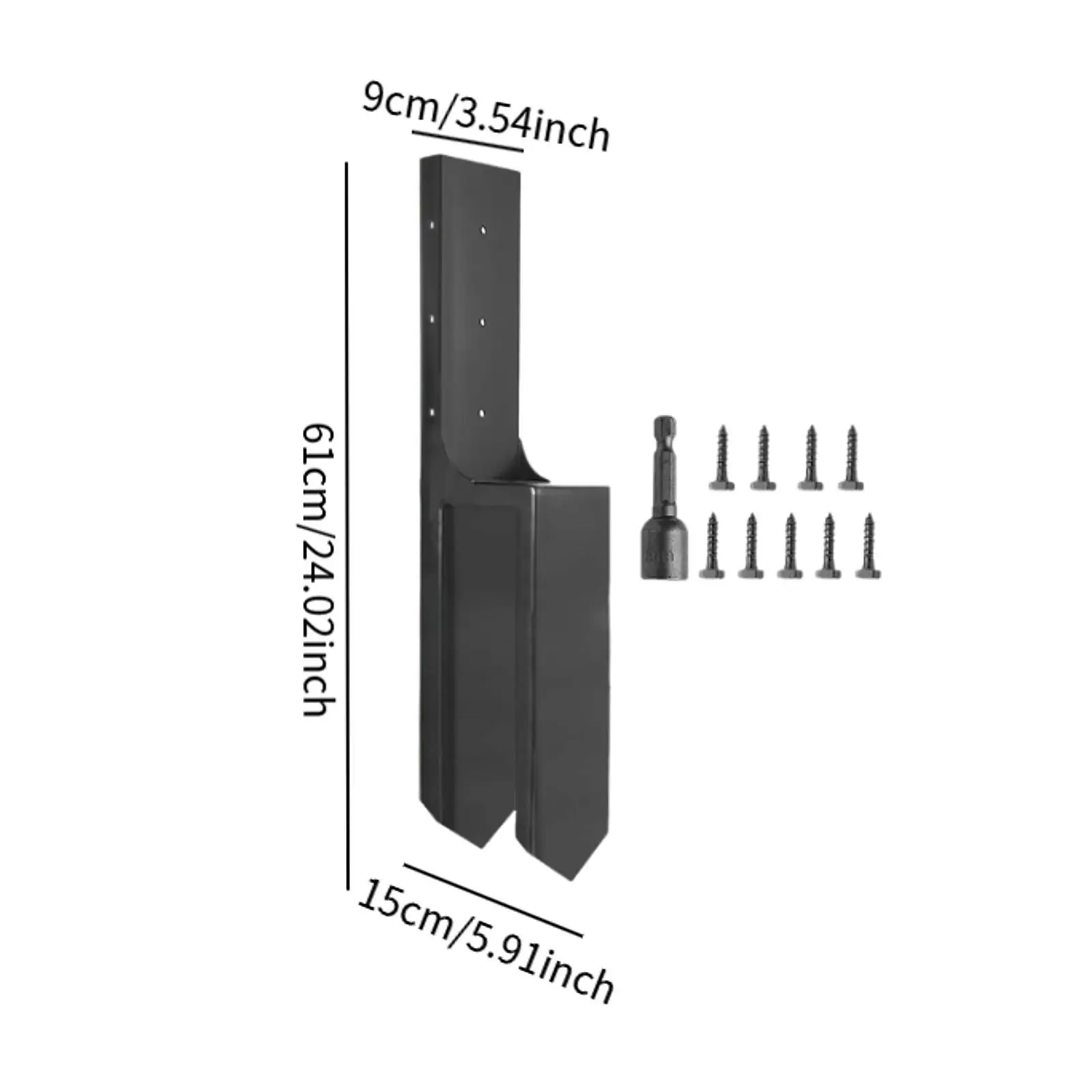 Fence Post Repair Stake Iron Easily Install Replace Fence Post Repair Kit for Repairing Tilted Fence Post Lumber 3.5