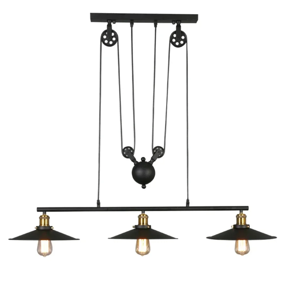 American Vintage Pulley Pendant Lights Lightings Lampada Led Lamp Loft Industrial Luminaria Lustre Pendant Lamps for Bar