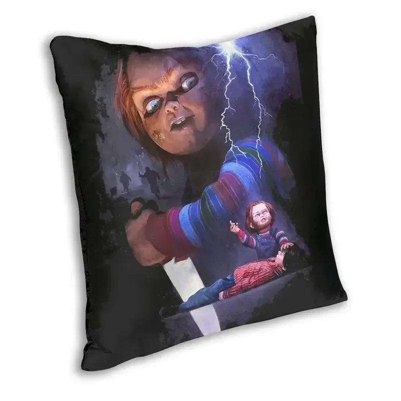 Devil Doll Chucky Cushion Covers Sofa Decoration Child's Play Slasher Horror Movie Square Throw Pillow Cover 45x45cm 18x18Inch