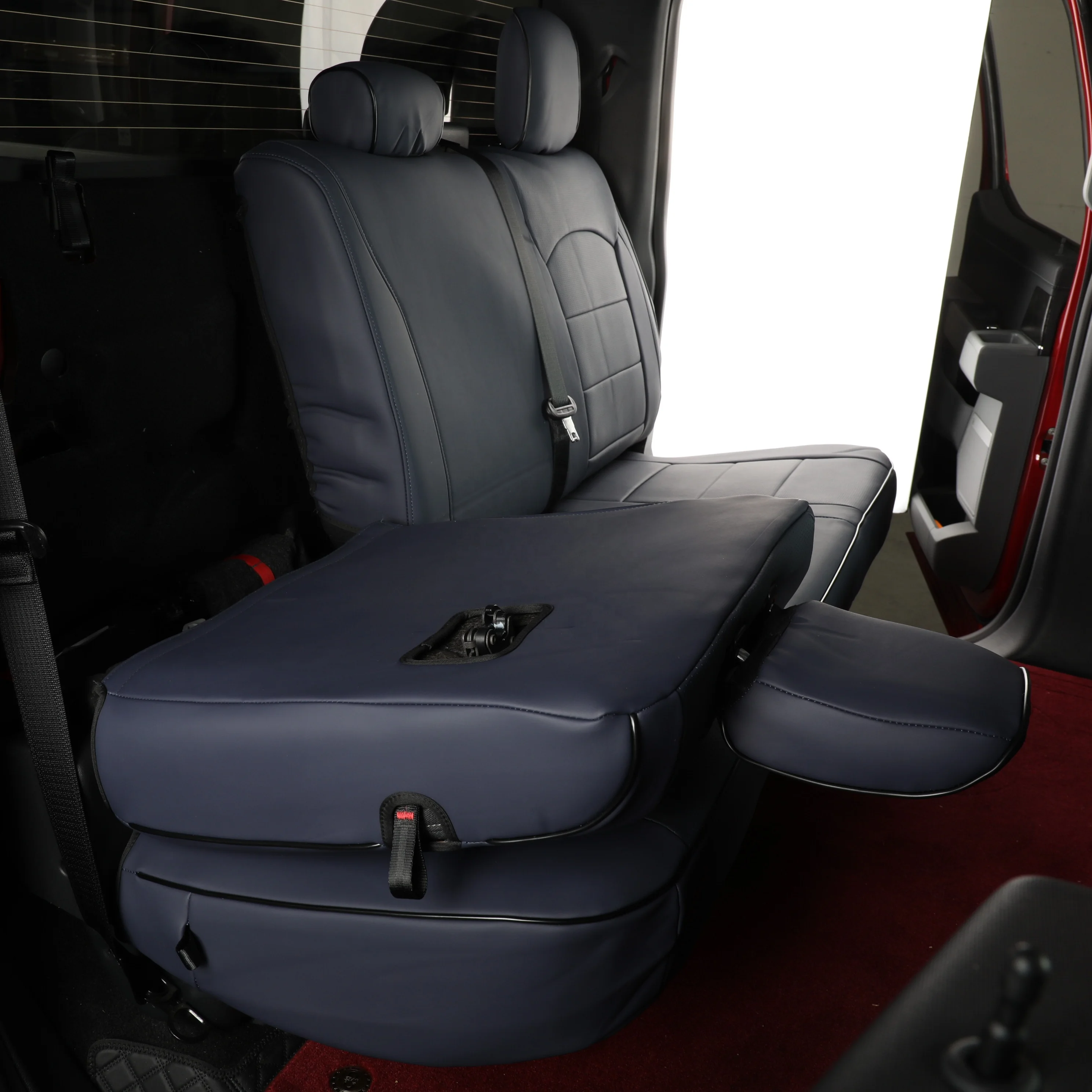 EKR Custom Fit Seat Covers for Select 2021-2024 4Dr Ford F150  Lightning Flash F-150 SuperCrew XL XLT  F-250/350/450 CrewCab