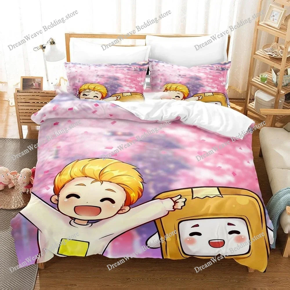 3D Print Cartoon Foxy Boxy Lanky-box Bedding Set Duvet Cover Bed Set Quilt Cover Pillowcase Comforter King Queen Size Boys Adult 3