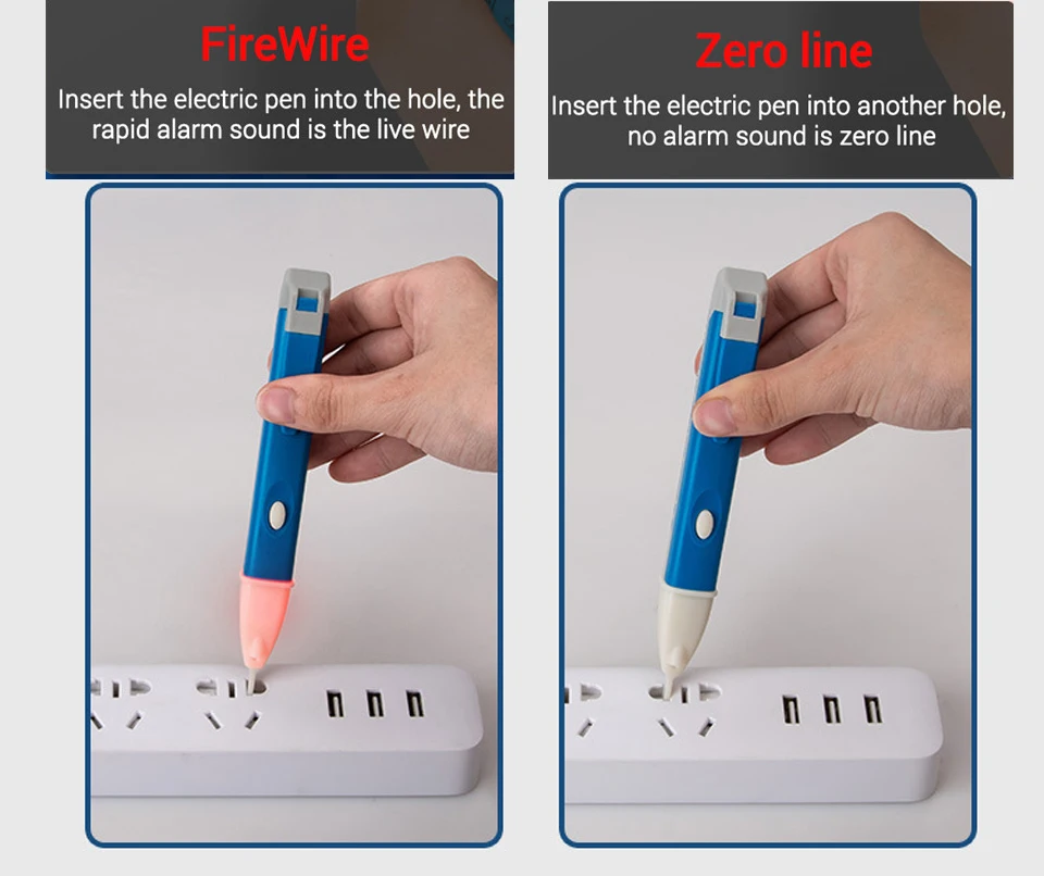 Non-contact Induction Test Pencil AC110V 220V Voltmeter Voltage Probe Volt Meter Electric Indicator Power Detector Tester Socket